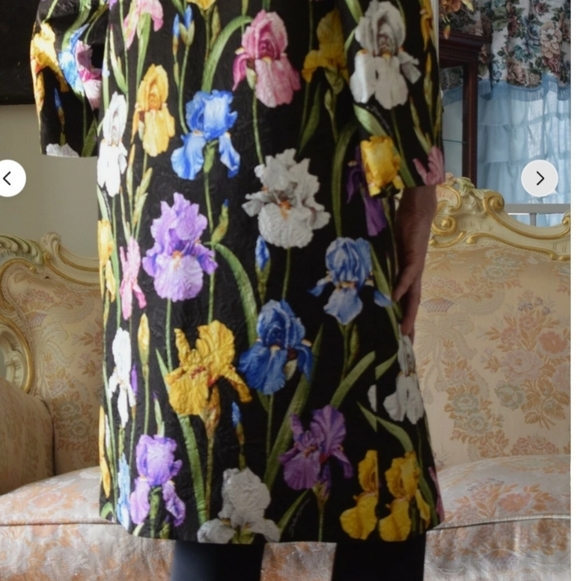 Dolce & Gabbana Floral Coat - Black and Multicolor - Picture 6 of 6